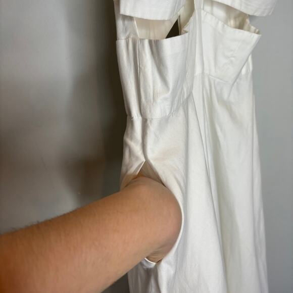 Jonathan Simkhai White Collared Cutout Sleeveless Mini Dress Cotton - Picture 10 of 10